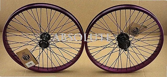 20"x2.125 BMX BIKE ALLOY Front OR 9T Cog Rear Wheel 48 Spoke Sealed Bearing Purp