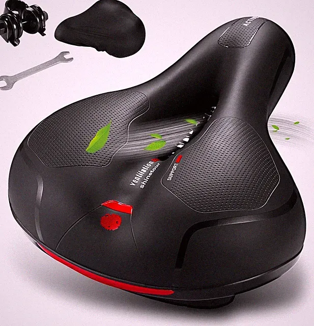 Bike Seat Cushion & Dual Shock Absorbing Ball Memory Foam, Ergonomic Bike Saddle