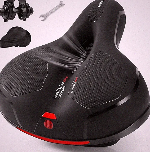 Comfortable Bike Seat Cushion for Men Women with Dual Shock Absorbing Balls