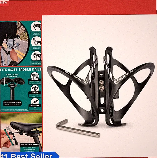 Dual Bike Water Bottle Holder Behind Seat Triathlon 750ml 2 Cages