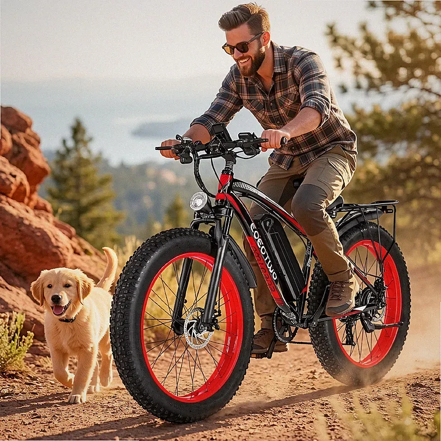 Dual Motor Electric Bike for Adult 3000W 40MPH 100Miles 48V23AH Mountain Bicycle