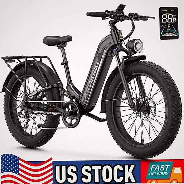 Electric Bike 1800W 48V Dual Suspension 26'' Fat Tire e bike E Bicycle for Adult