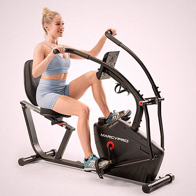 Marcy Dual Action Cross Training Recumbent Exercise Bike with Arm