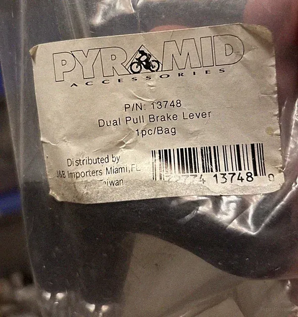 Pyramid Alloy Double MTN Bicycle Lever, Black/Silver
