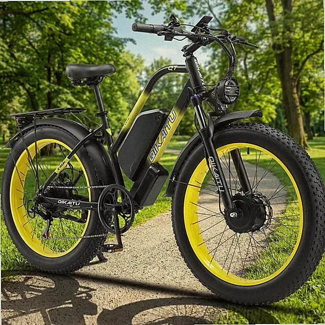 Q7 Peak 4000W Dual Motor E-Bike For Adult 48V/23Ah Lithium Battery 24" FatTire
