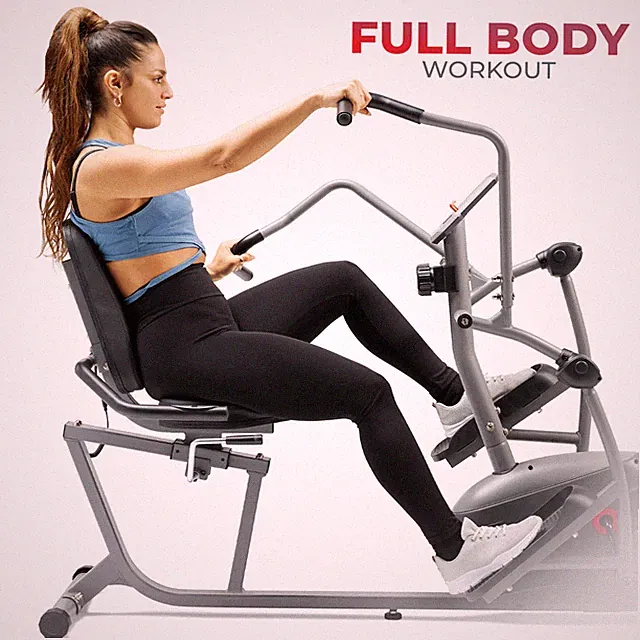 Smart Recumbent Cross Trainer Elliptical Bike Performance Sitting Full Workout