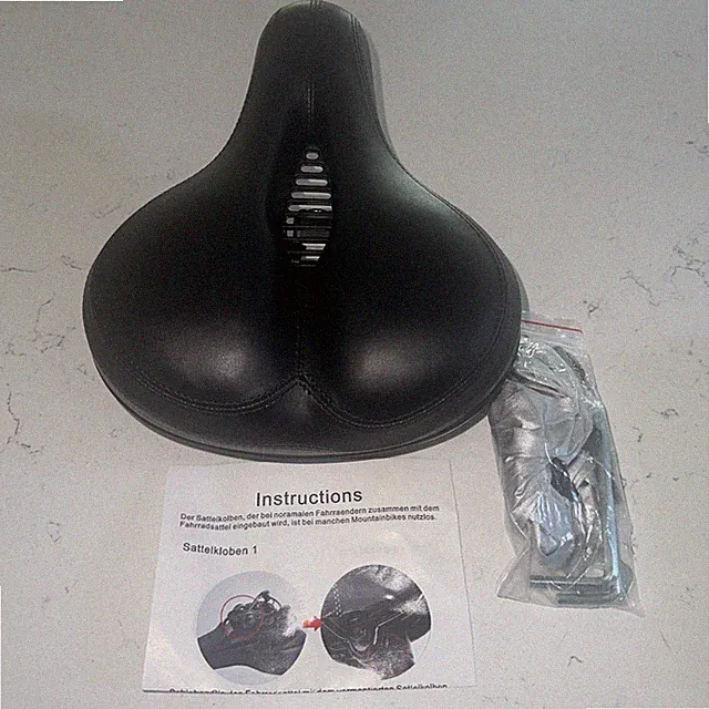 Wide Bike Bicycle Dual Spring Extra Comfort Saddle Seat Pad New